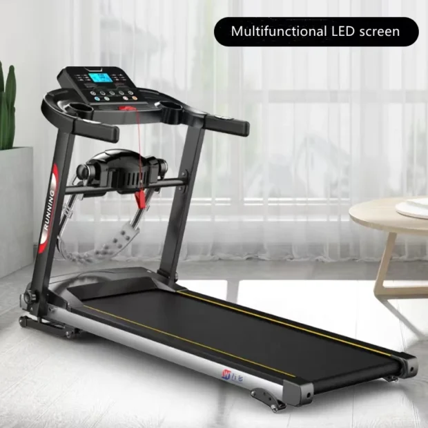 Ultra-Silent Foldable Electric Treadmill for Commercial and Home Fitness